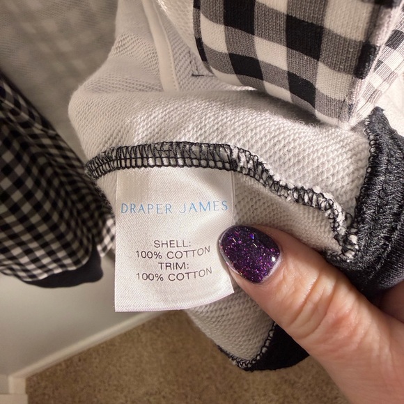 Draper James Black and White Gingham jacket 2X - Picture 5 of 10